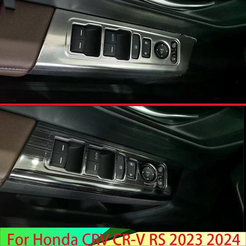 

Для Honda CRV CR-V RS 2023 2024 автомобильные аксессуары нержавеющая сталь дверь окно подлокотник Крышка переключатель панель отделка молдинг украшение
