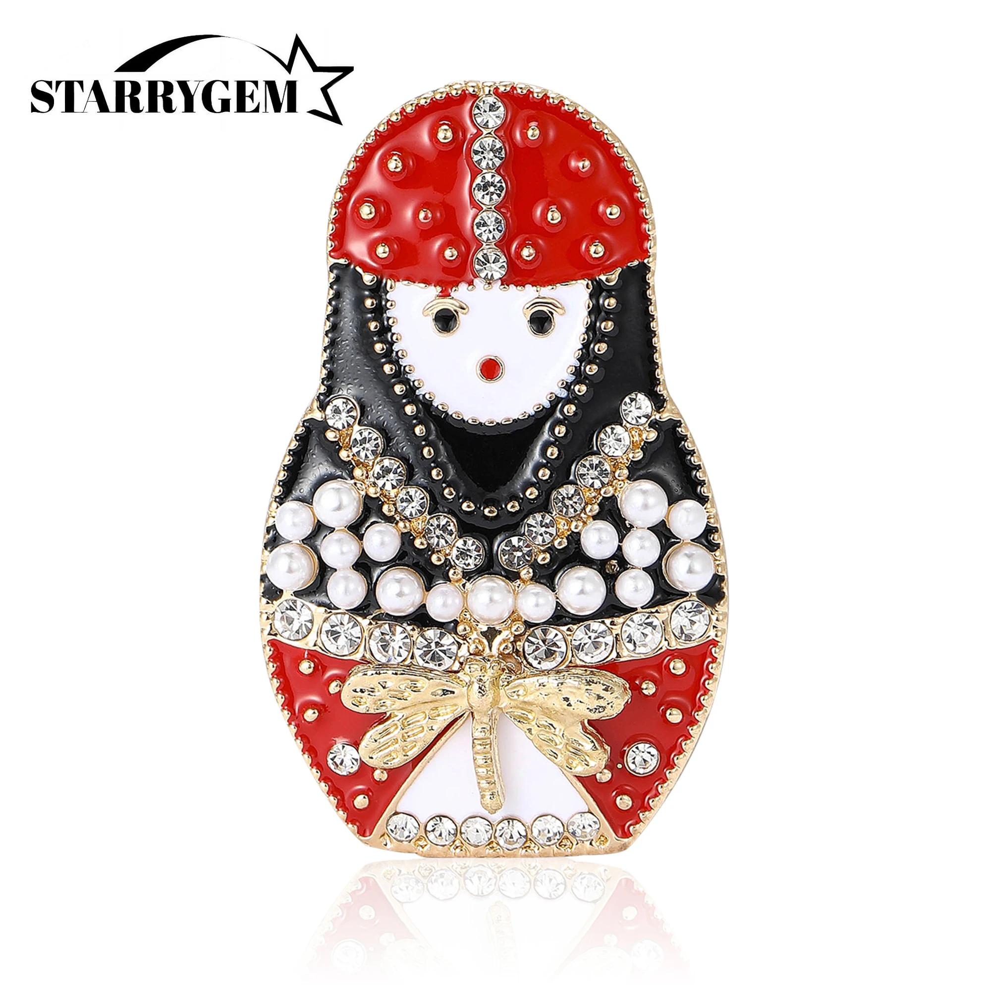 Эмалированная брошь в виде медведя