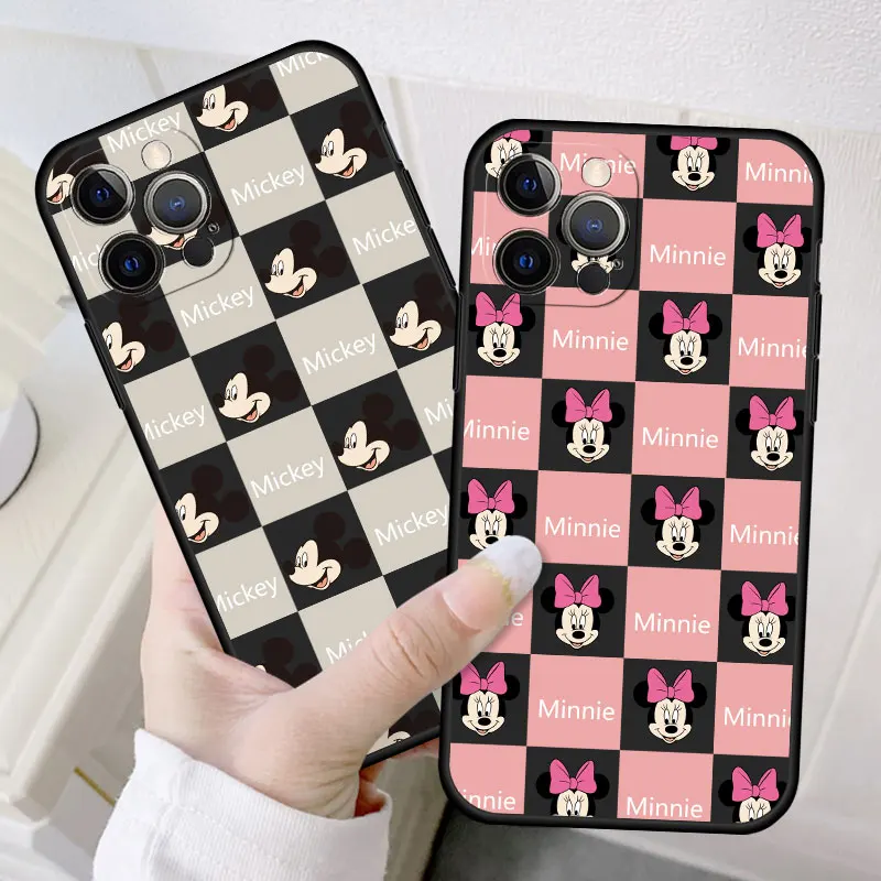 

Style Minnie Mickey Mouse Illustration For iPhone XS 7 8 Plus XR 13 Pro Max 12 14 X 11 5 6 Mini SE2022 5S SE2 SE Etui Coque