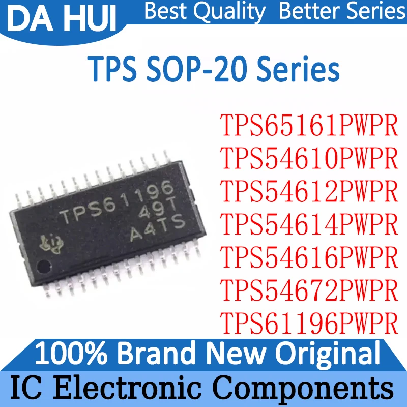 

TPS65161PWPR TPS54610PWPR TPS54612PWPR TPS54614PWPR TPS54616PWPR TPS54672PWPR TPS61196PWPR TPS IC MCU Chip SOP20 In Stock