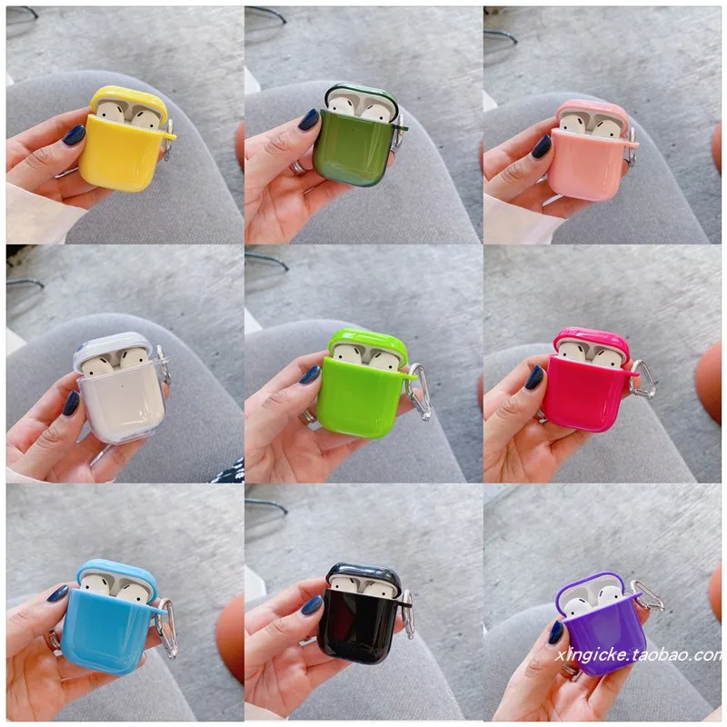Простой однотонный силиконовый чехол для наушников AirPods 1 2 3 Pro / 2/3 зарядного
