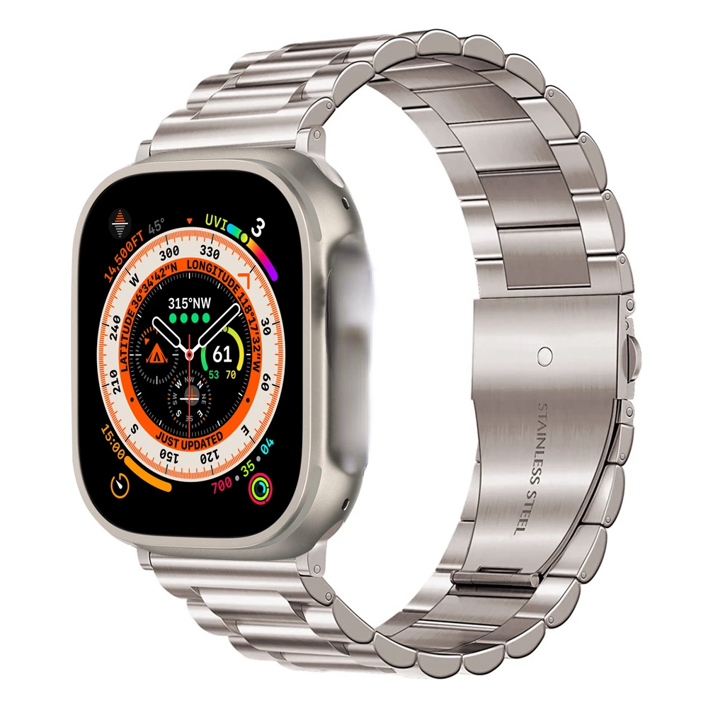 For Apple Watch Ultra 49mm Case + Band Stainless Steel Bracelet For Iwatch Apple Watch 8 7 45mm 41mm Pc Case + Strap Accessories