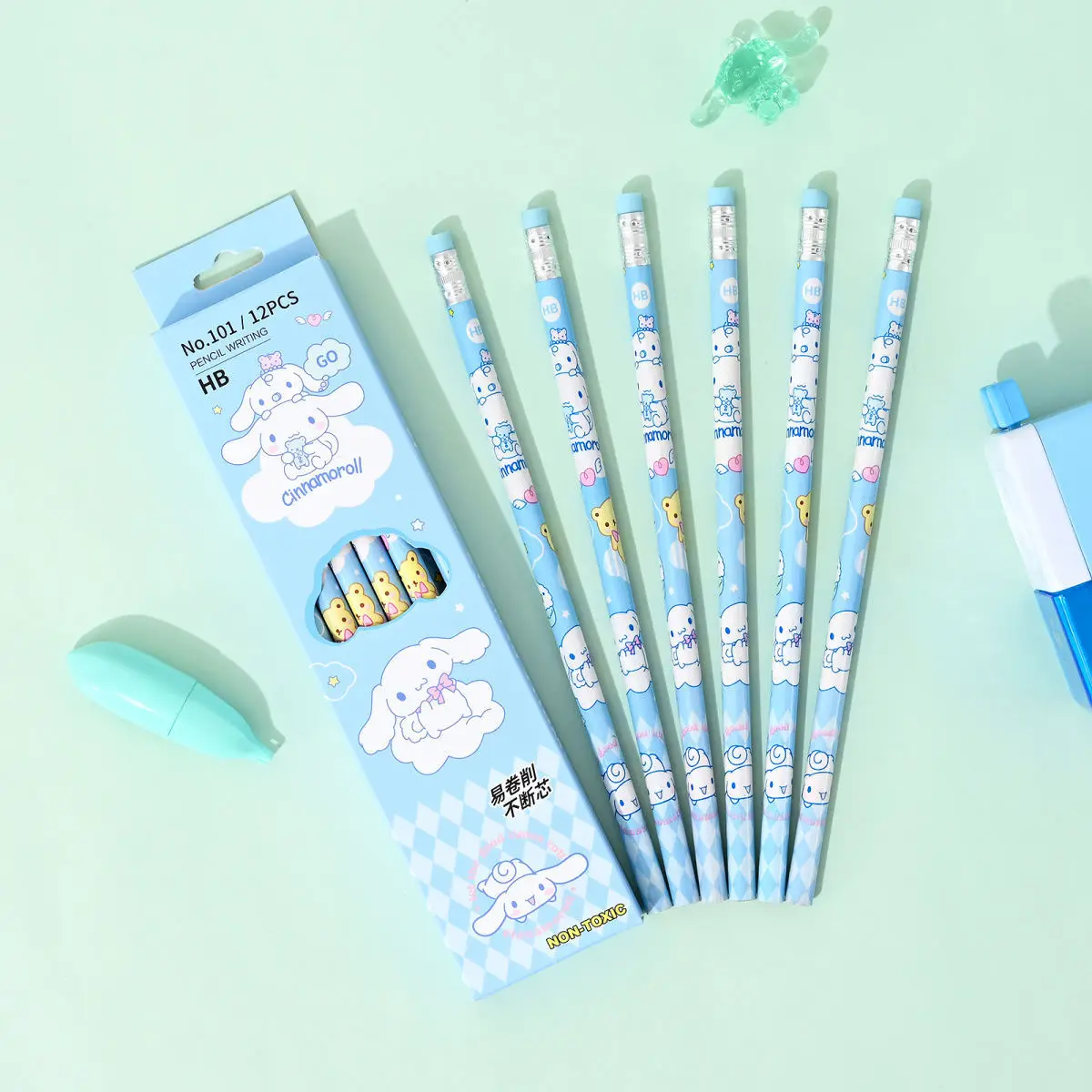 Sanrio Мультяшные карандаши с мелодией и Kuromi 60 шт. для начальной школы канцелярские