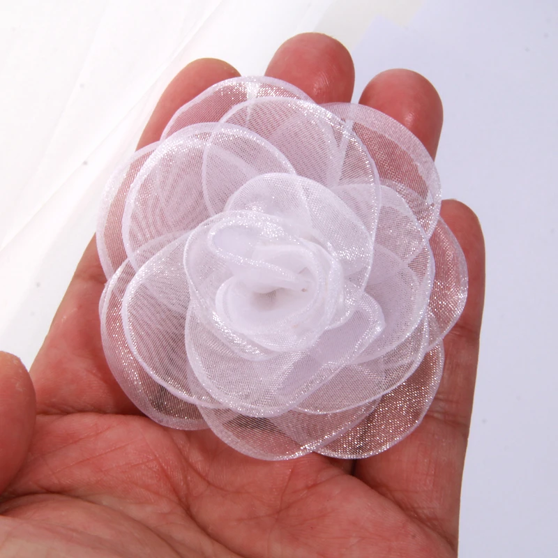 

Искусственные розы из органзы 5 шт.