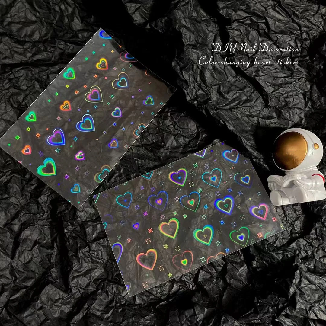 Лазерная подсветка в форме сердца для ногтей новогодний луч милая светящиеся