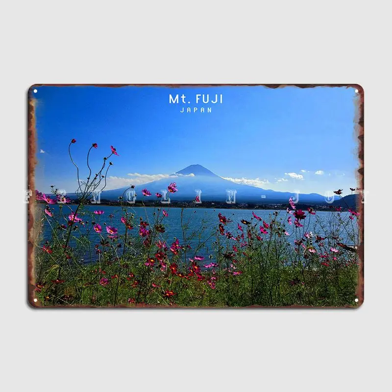 

Mount Fuji Metal Sign Plaques Personalized Cinema Garage Wall Tin Sign Posters