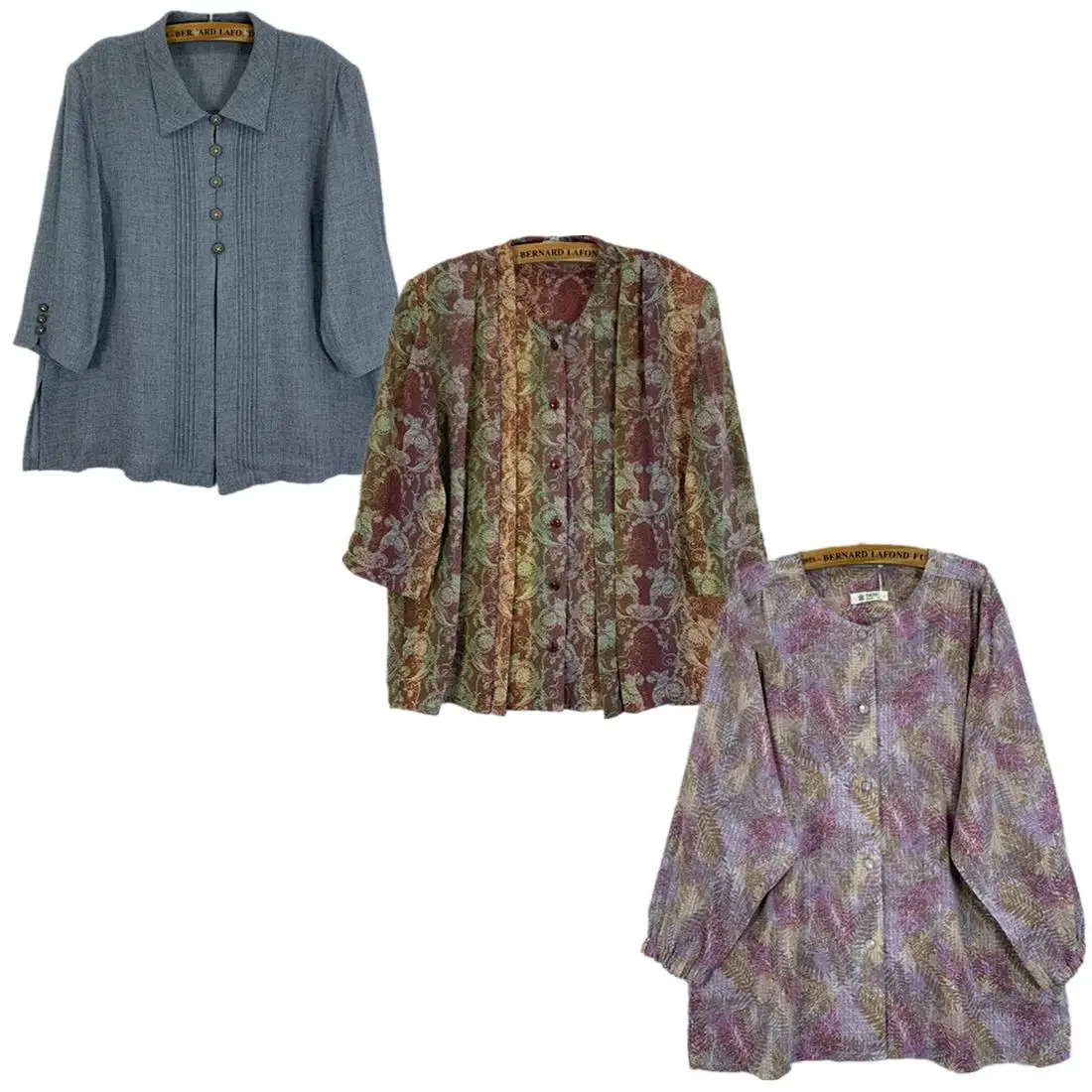Vintage Retro Floral Idle Sle Loose Long sleeve Chiffon Shirts Japan fashion Print BF Shirt