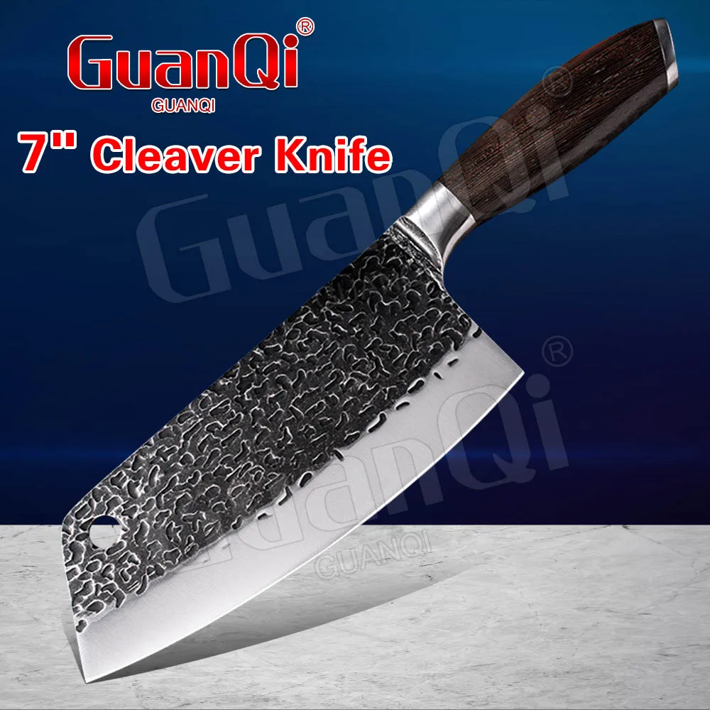 

7 Inch Forged Chef Knives Stainless Steel Kitchen Cleaver Knives Meat Vegetable Slicing Knife Multi-purpose Knife Utility Knife