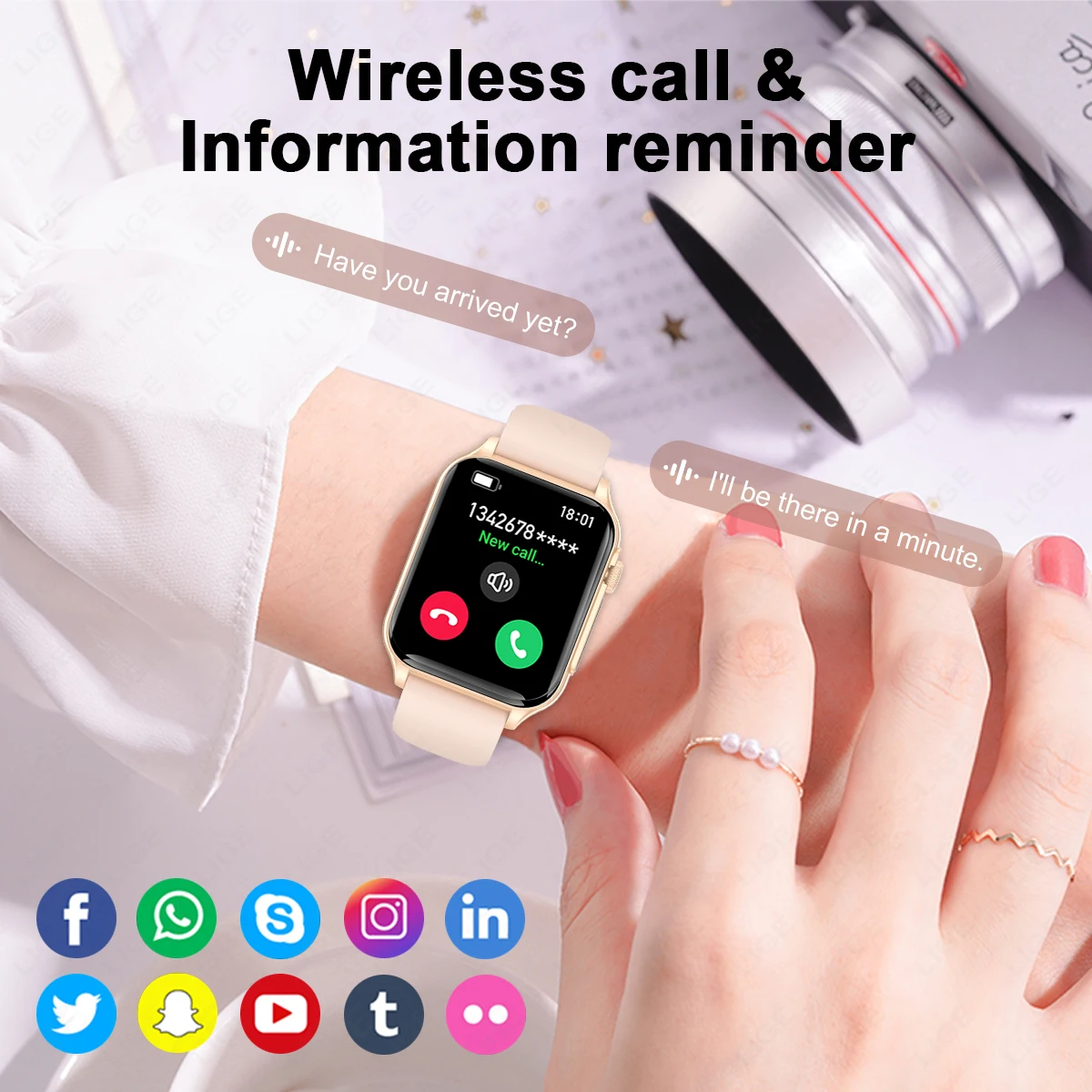 Умные Часы Со Светодиодной Подсветкой Для Huawei Xiaomi Мужчин И Женщин Спортивный