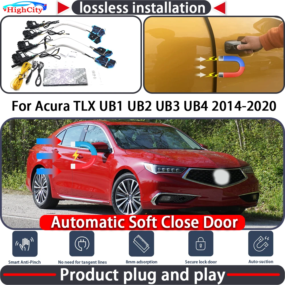 Фото Электрический привод замка двери HighCity для Acura TLX UB1 UB2 UB3 UB4 2014-2023: система плавного закрывания и автоматического открывания дверей №1