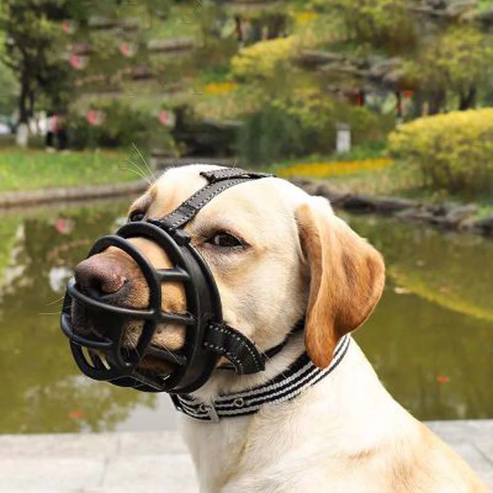 

Comfy Soft Silicone Pet Dog Muzzle Breathable Basket Muzzles for Small Medium Large and X-Large Dogs Stop Biting Barking Chewing