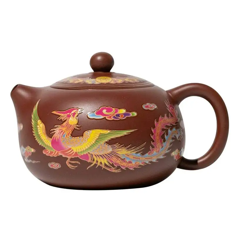 Чайник Xishi Fengming из фиолетовой глины ручной работы с изображением Феникса и дракона, меняющий цвет, для домашнего использования, от Wu Chengzhi (art.: 3920da10e5fde) - 3920da10e5fde