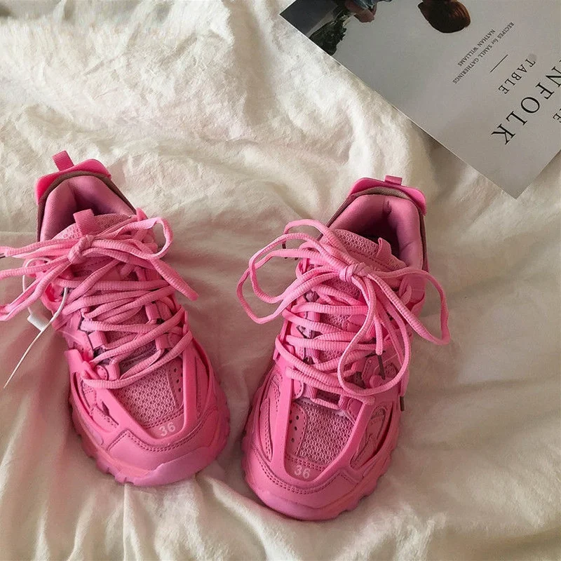 

Shoes for Women 2022 Sneakers Women Trendy Chunky Dad Shoe Wedges Laces Platform Shoes New Color Matching Camouflage Chaussures