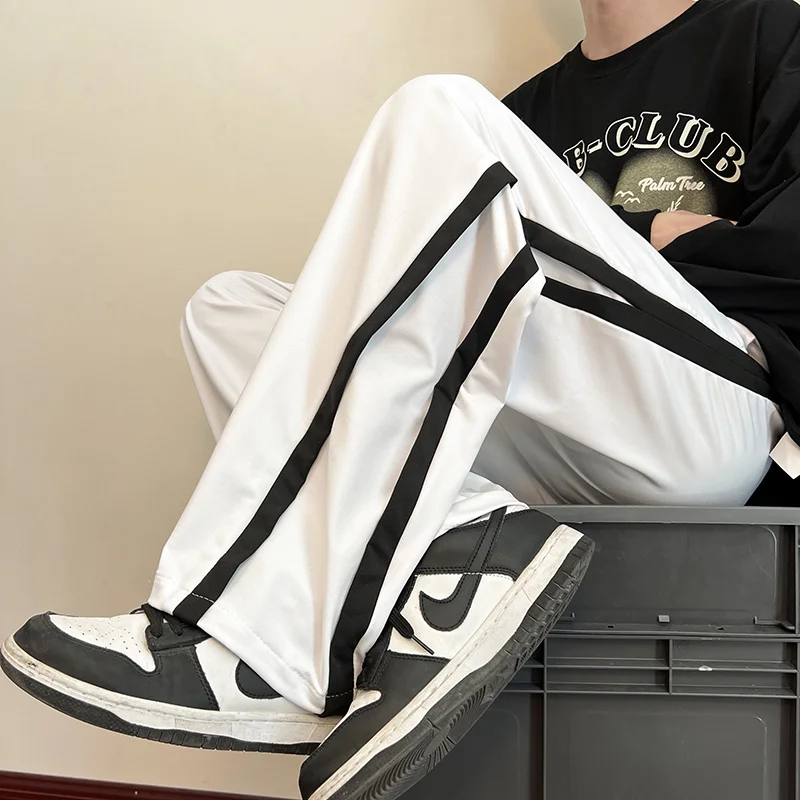 

Джоггеры мужские в уличном стиле, брюки-султанки в китайском стиле, Размер 3XL, белого цвета, модель 2023 года, Новое поступление на весну