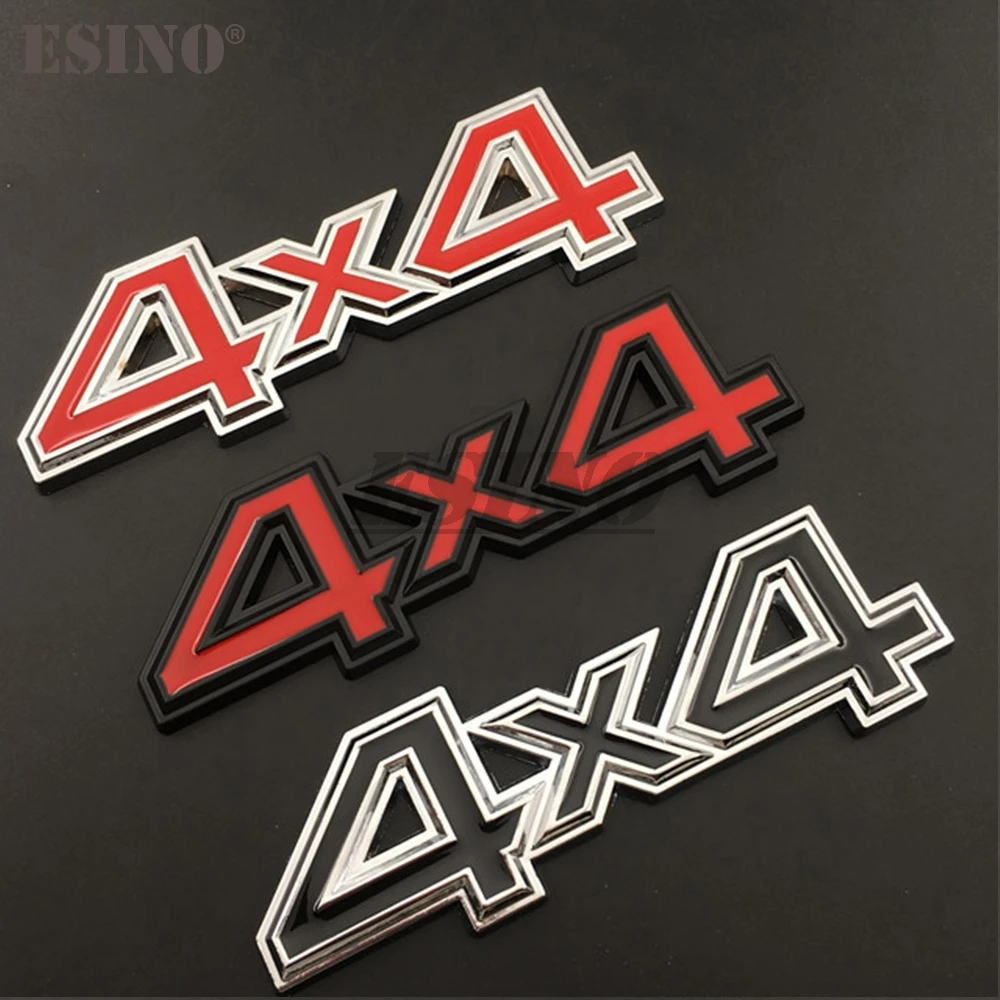

50 x 3D 4WD 4 Wheel Drive Offroad 4 x 4 Car Metal Alloy Trunk Adhensive Badges Body Tailgate Displaceme Emblems