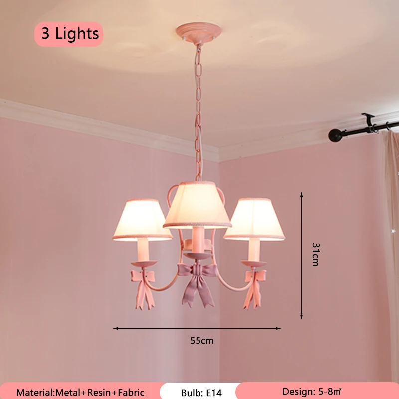 

Розовая люстра XIUAN для детской комнаты