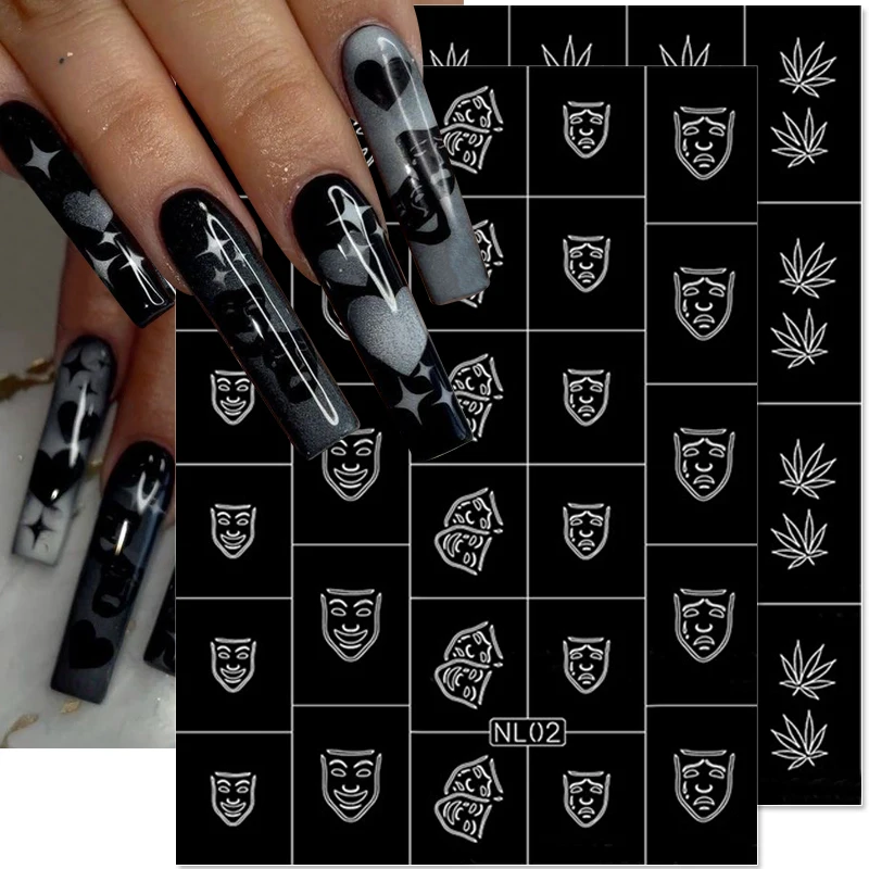 

Airbrush Nail Art Stencils Sticker Love Heart Butterfly Number Design Nail Decals Template Airbrush Stickers Nail Salon Supply