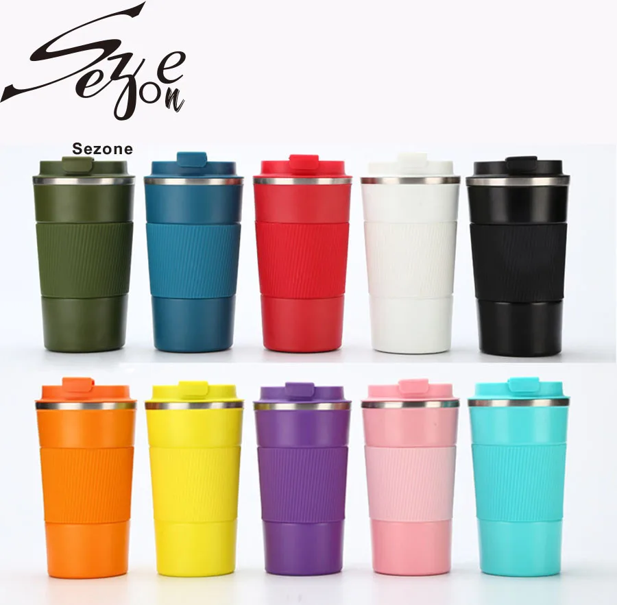 

380ML/500ML Thermos Flask Double Wall Stainless Steel Coffee Mug Thickened Big Car Mug Travel Thermo Cup Thermos Mug For Gifgs