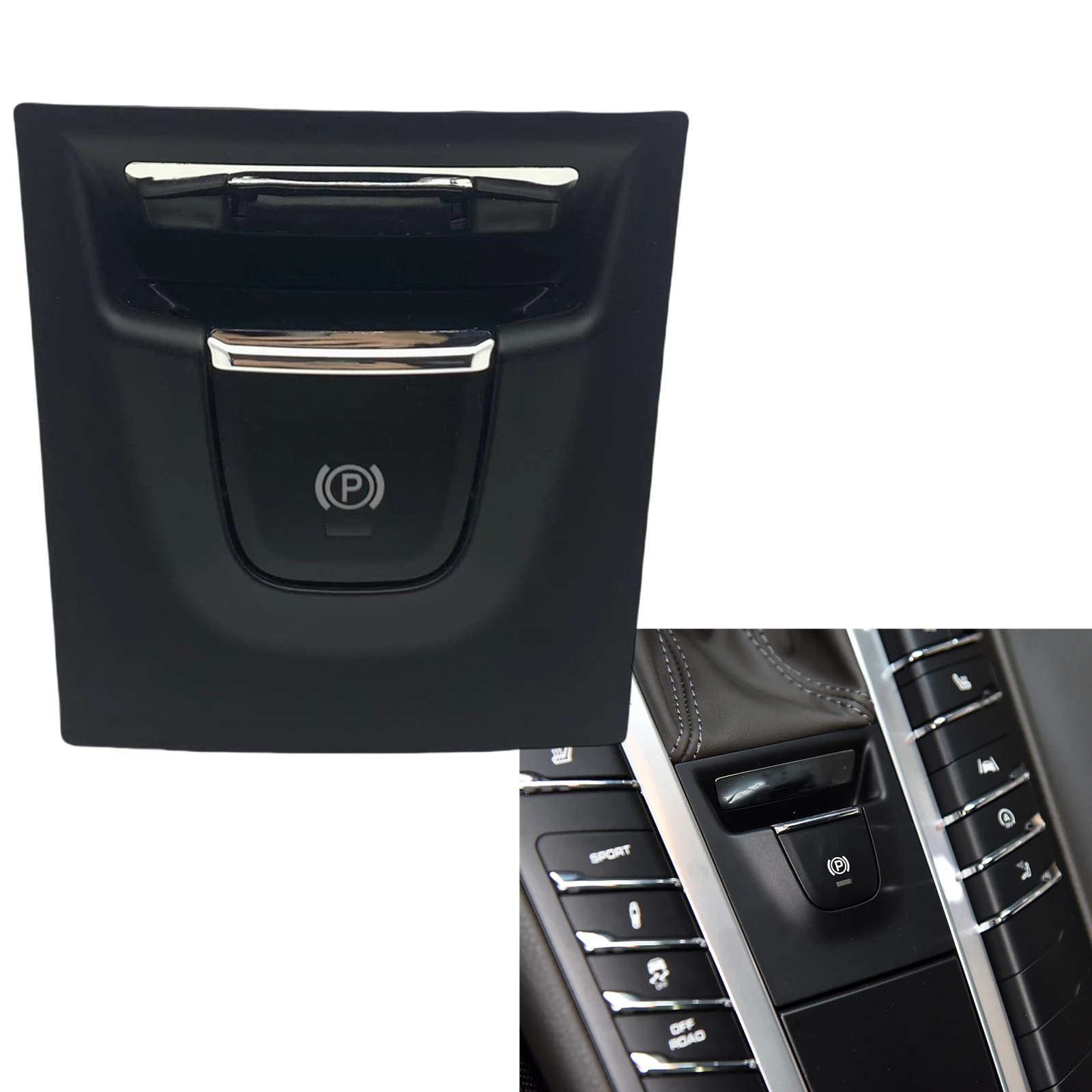 

Крышка переключателя кнопки стояночного тормоза в салоне автомобиля для Porsche Macan 2015 2016 2017 2018 2019 2020 2021 2022