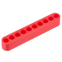 uxcell 10 holes screwdriver bit holder 7mm dia plastic hex shank storage case red 5 pcs