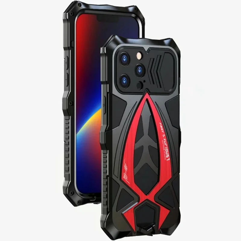 Luphie Aluminum Metal Silicone Shockproof Case Cover For Iphone 13 12 11 Pro Xs Max Mini Xr X Se 8 7 Dirt Shock Proof Cover Case
