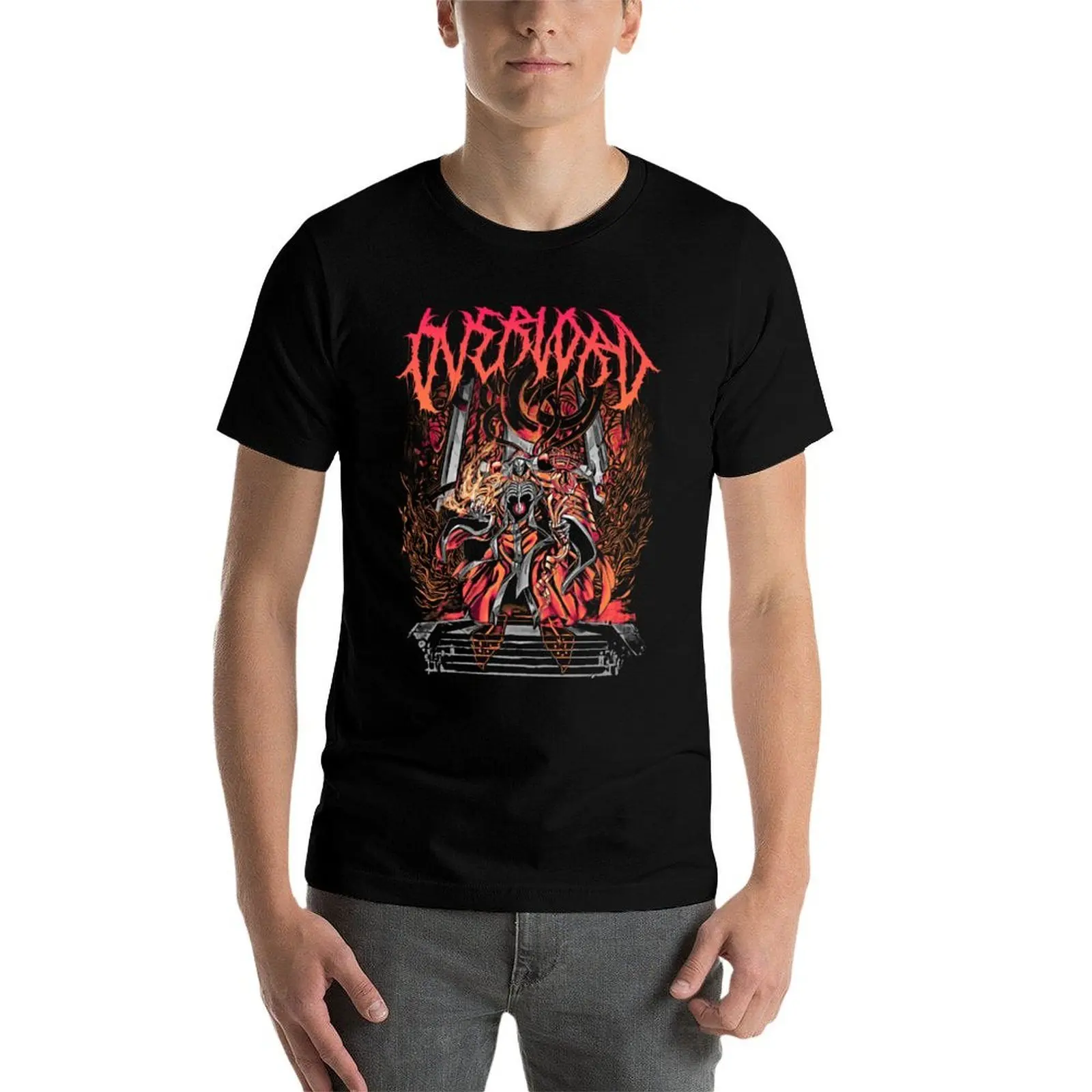 Фото Футболка Ainz Ooal Gown Hardrock Metal Art, стандартного кроя, однотонная. №3