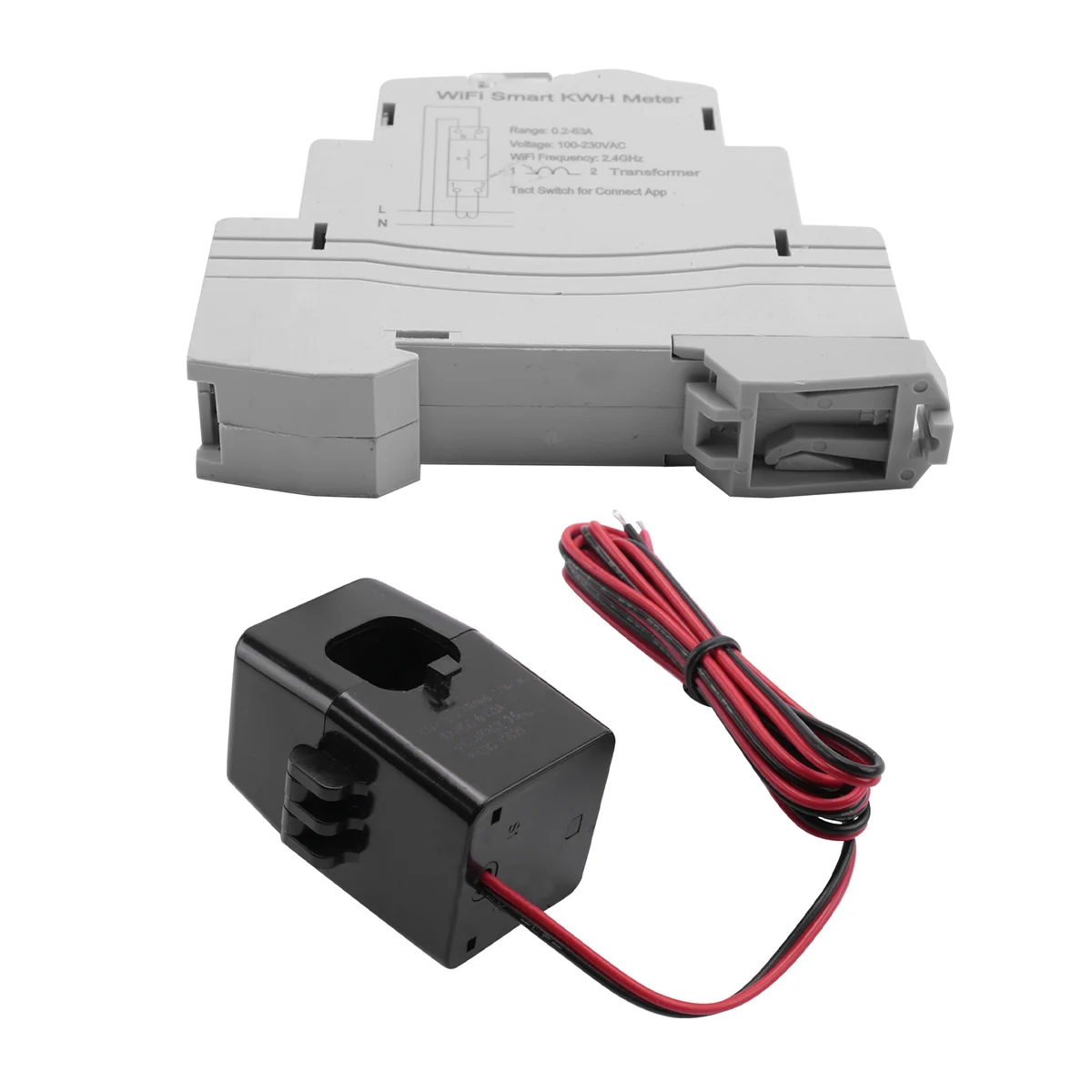 Однофазный Интеллектуальный измеритель энергии Tuya Wi-Fi а Din-рейка точная работа