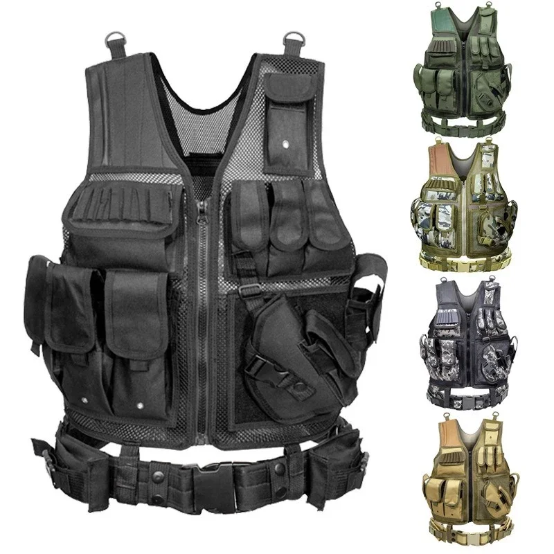 

Tactical Vest Plate Carrier Military Training CS Multipocket Assault Molle Vest Airsoft Combat Armor Hunting Paintball Equipment