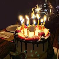 hot sell 10 boxs magic props relighting candles wedding cake candles birthday party supplies dessert decoration colorful flame