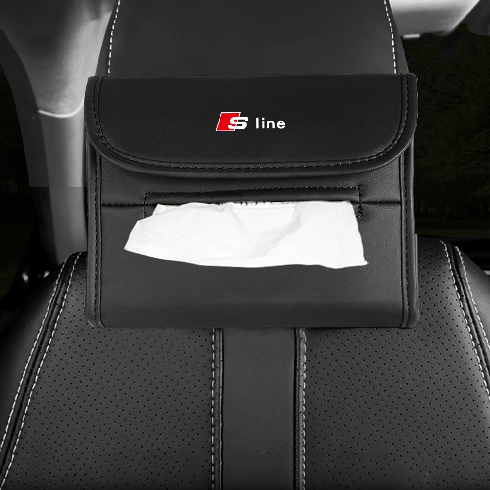 Для Audi S line A3 A4 A5 B7 A1 A6 C6 kuga TT RS 1 шт. коробка из искусственной кожи для автомобильных