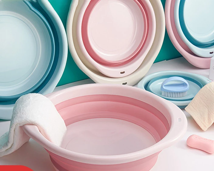 

(Carefully Selected)Washbasin Foldable Portable Folding Can Be Hung Retractable Baby