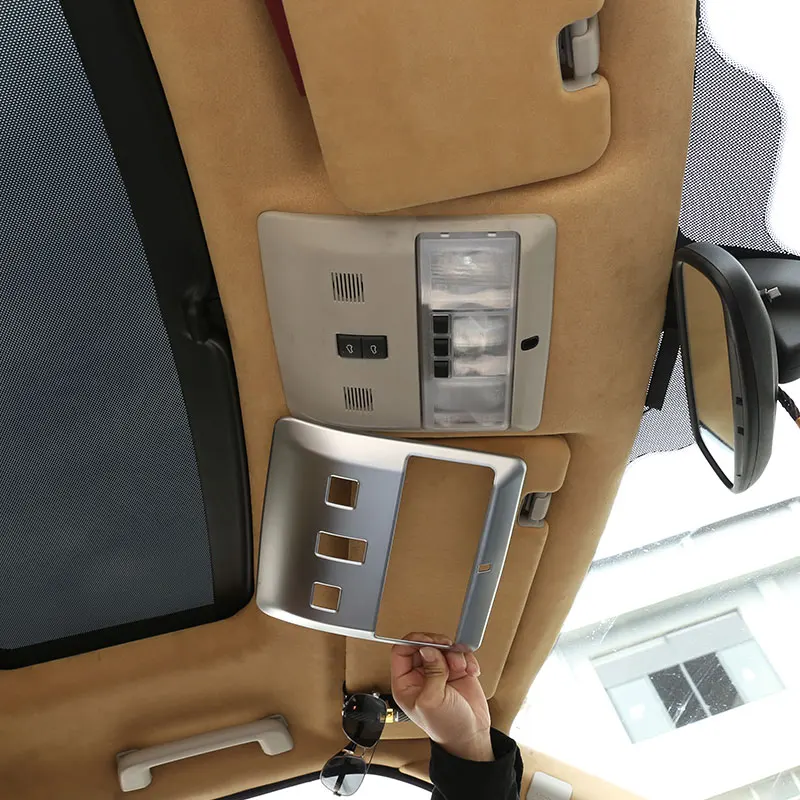 

For Land Rover Discovery III LR3 04-09 Car Front Reading Light Frame Trim Cover Sticker ABS Reading light protection accessories