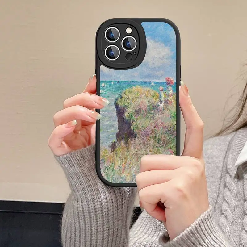 Claude Monet Print Phone Case Hard Leather For iPhone 14 13 12 Mini 11 14 Pro Max Xs X Xr 7 8 Plus
