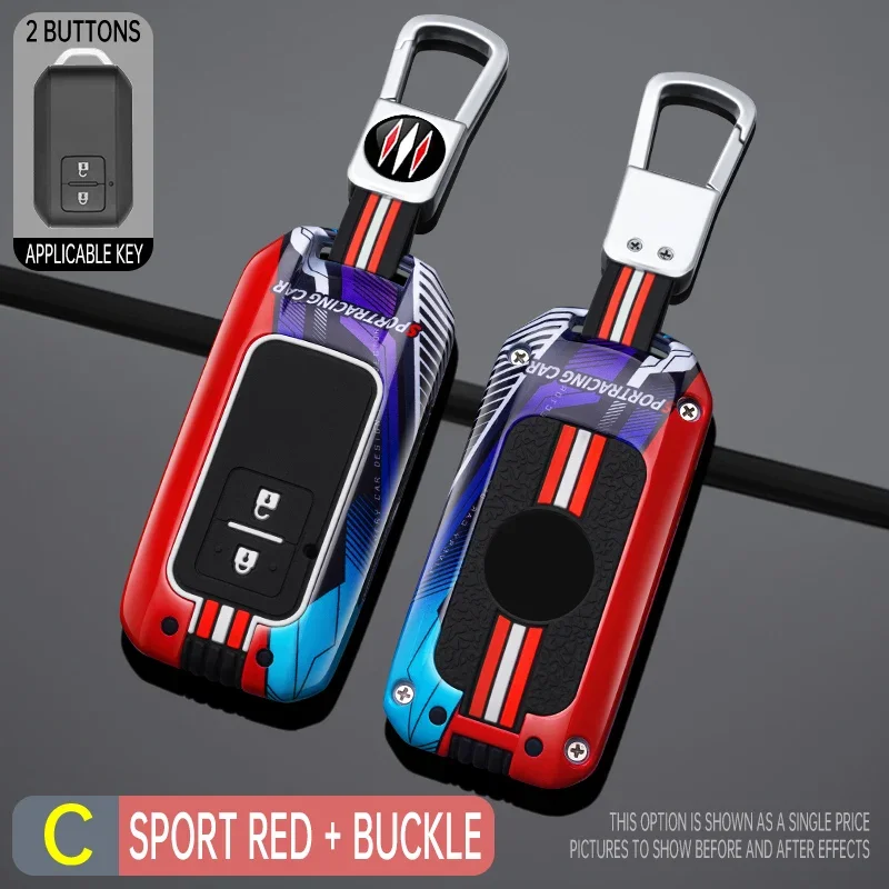 Металлический чехол для ключей автомобиля в гоночном стиле, чехол для ключей Suzuki Swift Wagon R Jimny Sierra Spacia Ertiga, аксессуары для ключей