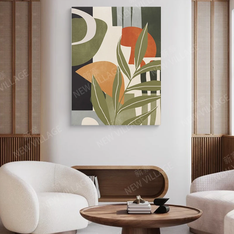 

Декоративные плакаты с листьями в стиле BOHO