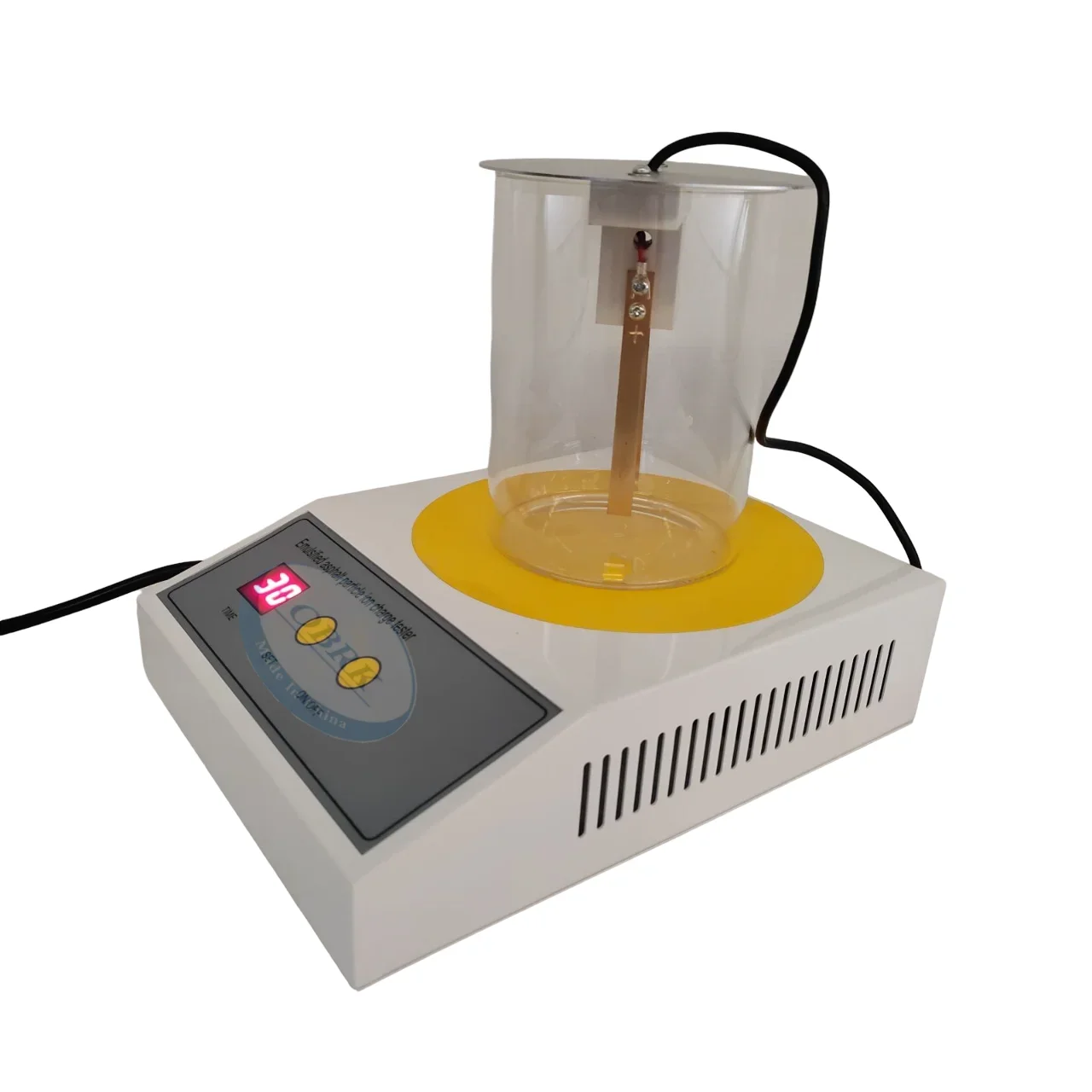 Лабораторный тестер ионной зарядки с эмульсированными частицами асфальта и