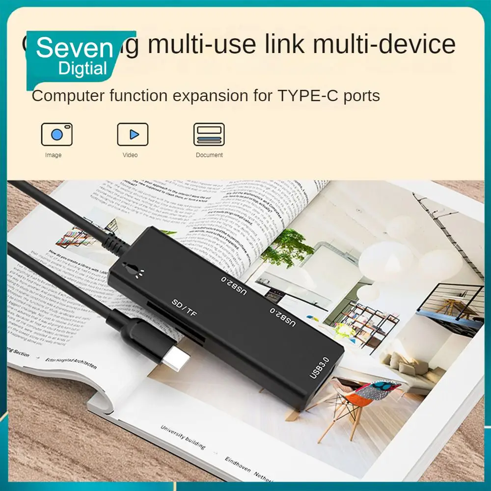 

Simple And Fashionable Elements Expanding Sd/tf Card Slots With Multiple Ports Five In One High Speed Reading Expansion Dock Hub