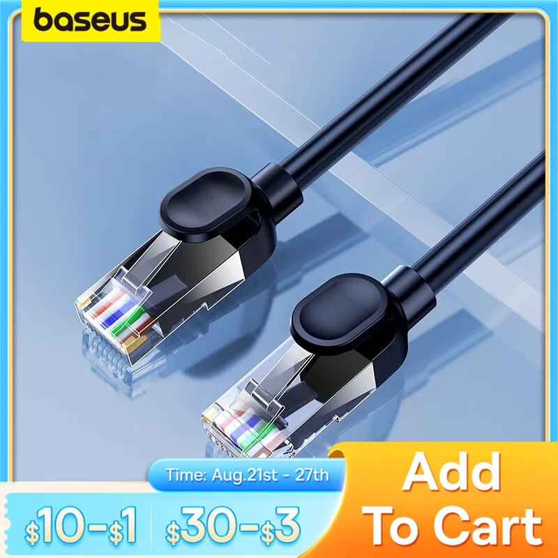 

Baseus High Speed CAT5 Gigabit Ethernet Cable 1000Mbps Internet Cable RJ45 Shielded Network LAN Cord for PC PS5 PS4 PS3 Xbox