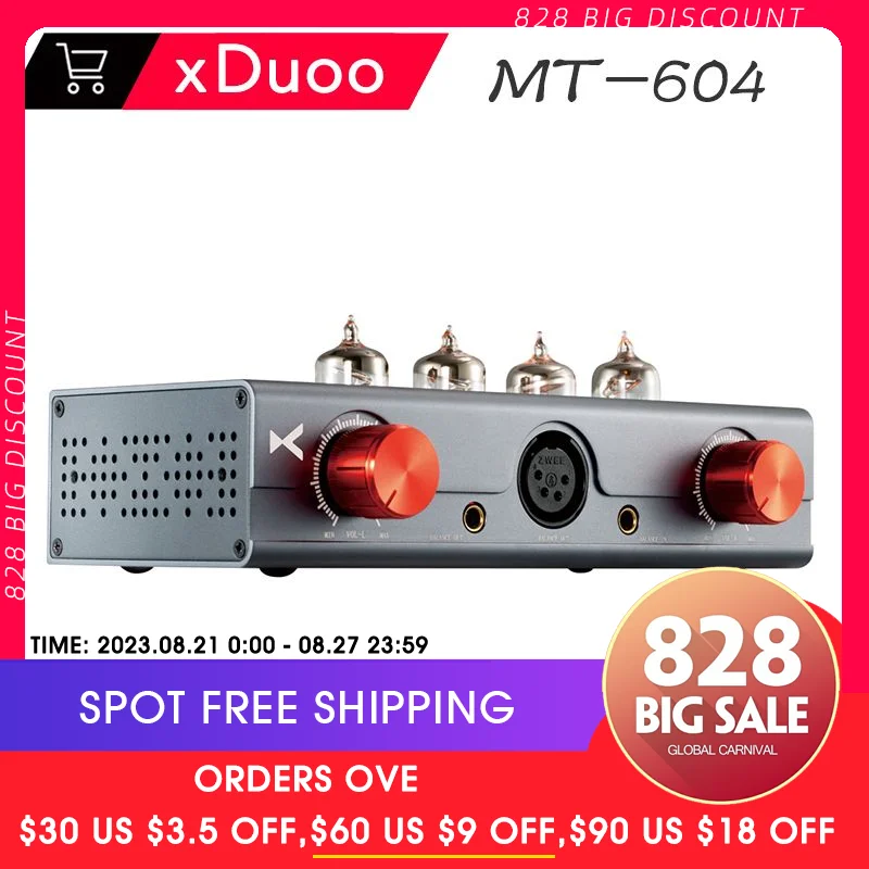 

XDUOO MT-604 Hi-Fi клапан усилитель для наушников сбалансированная труба усилитель для наушников 6J1 предусилитель XLR/4,4 мм сбалансированный вход/выход трубки +