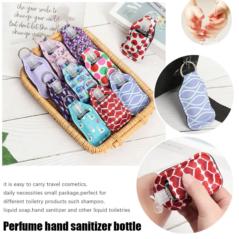 

30ml Reusable Cleanser Container Empty Sub-bottling Hand Sanitizer Travel Bottle Keychain Bottles Liquid Dispenser