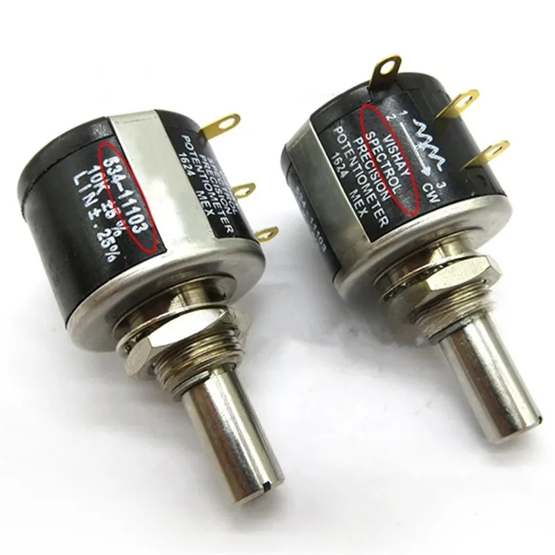 Фото Инструменты, 2 шт. прецизионных многооборотных потенциометров Vishay Spectrol 534-11, 500 Ом, 1 кОм, 2 кОм, 5 кОм, 10 кОм, 20 кОм, 50 кОм, 100 кОм №2