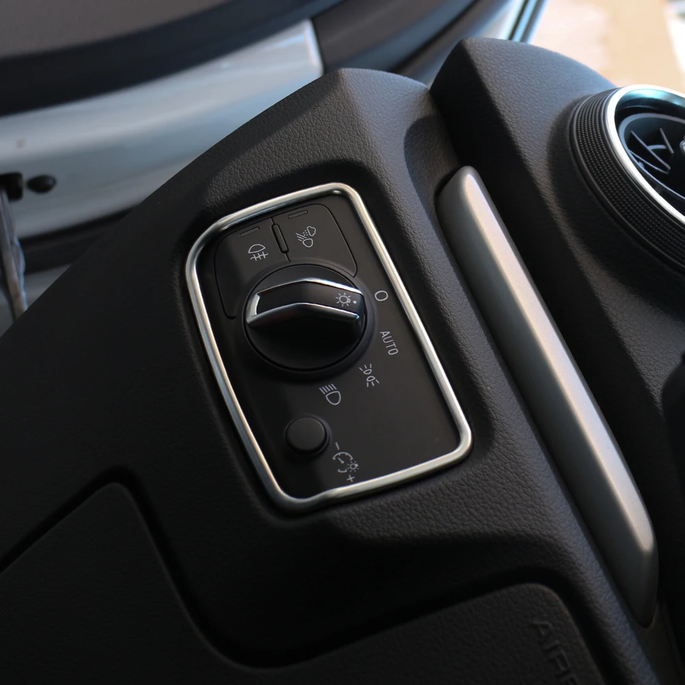 Переключатель фар из нержавеющей стали отделка кольцевая Рамка для Audi A3 8V LHD 2013-2019