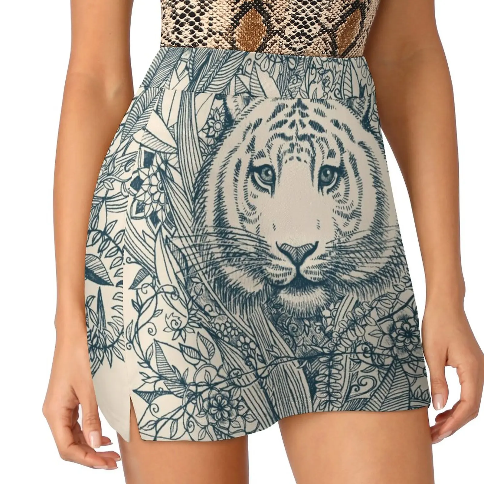 Женская юбка Tiger Tangle эстетические юбки новые модные короткие микроклин карандаш