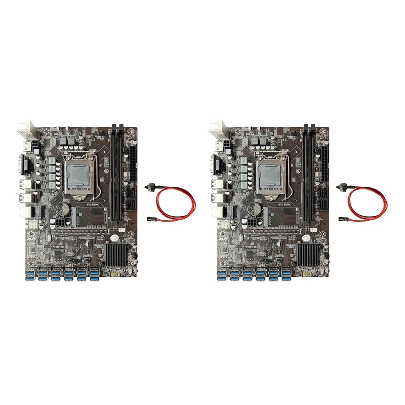 

Материнская плата B250C для майнинга BTC 2X + кабель коммутатора 12xpcie в разъем для графической карты USB3.0 LGA1151 DDR4