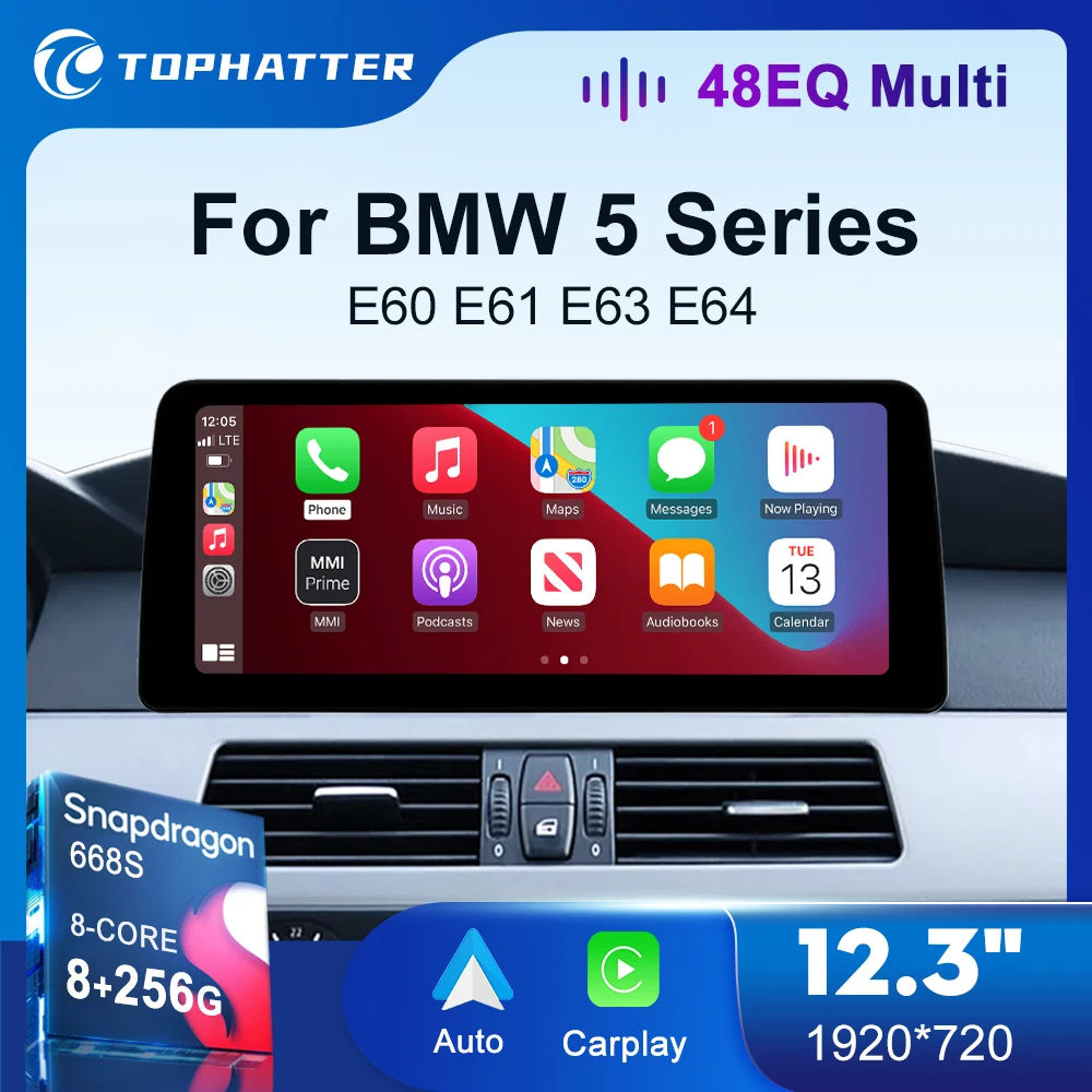 12 3-дюймовый автомобильный радиоприемник для BMW 3 серии E91 E92 E93 CarPlay Android Auto