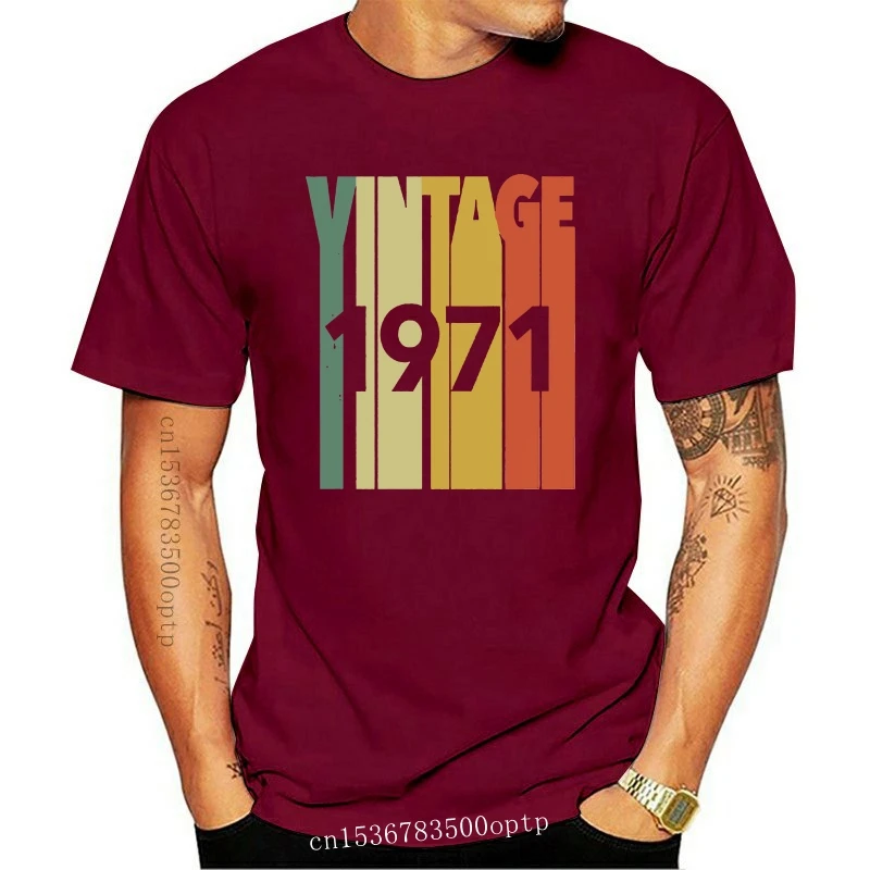 

Camiseta divertida para hombre y mujer, camiseta Retro Vintage hecha en 1971, regalo de cumpleaños, camiseta guay