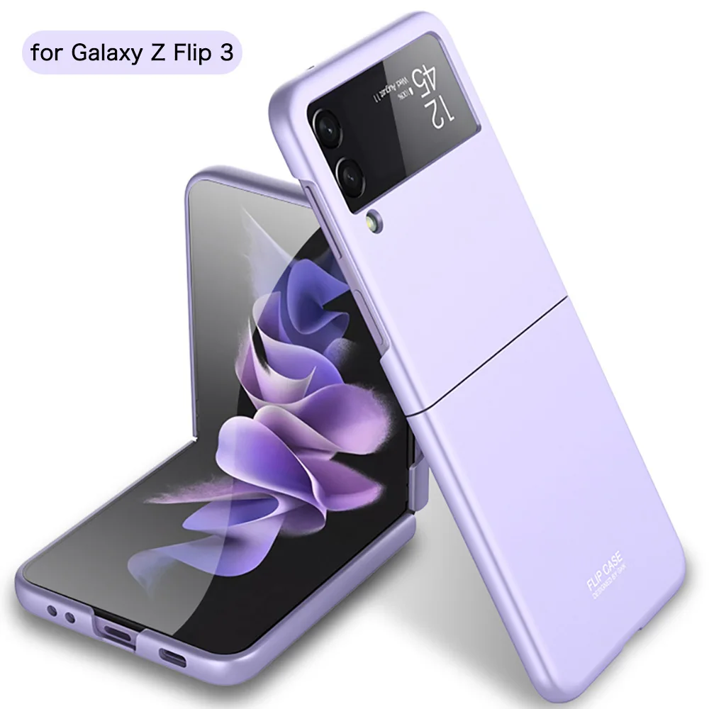 

for Galaxy Z Flip 3 5G (2021) Case,Ultra-thin Luxury Plating PC Crystal Cover Finish Anti-Scratch Shookproof Protection Case
