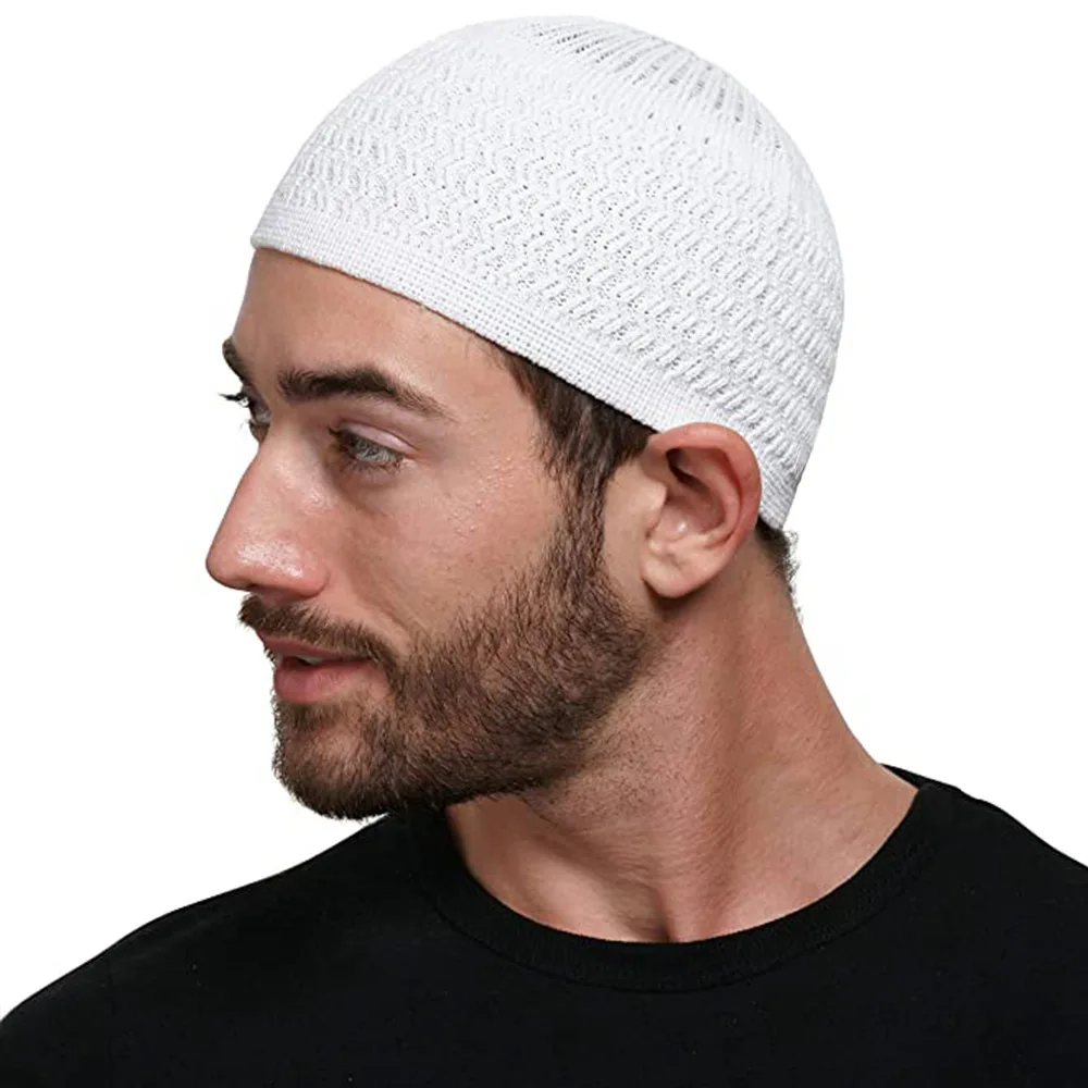 

Зимние вязаные мужские мусульманские молитвенные головные уборы, женская шапка, теплые мужские головные уборы