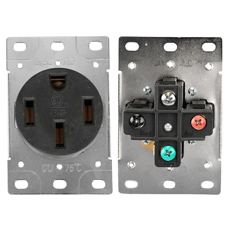 Американская промышленная розетка для генератора NEMA 14-50R с 4 отверстиями 250 В 50 А