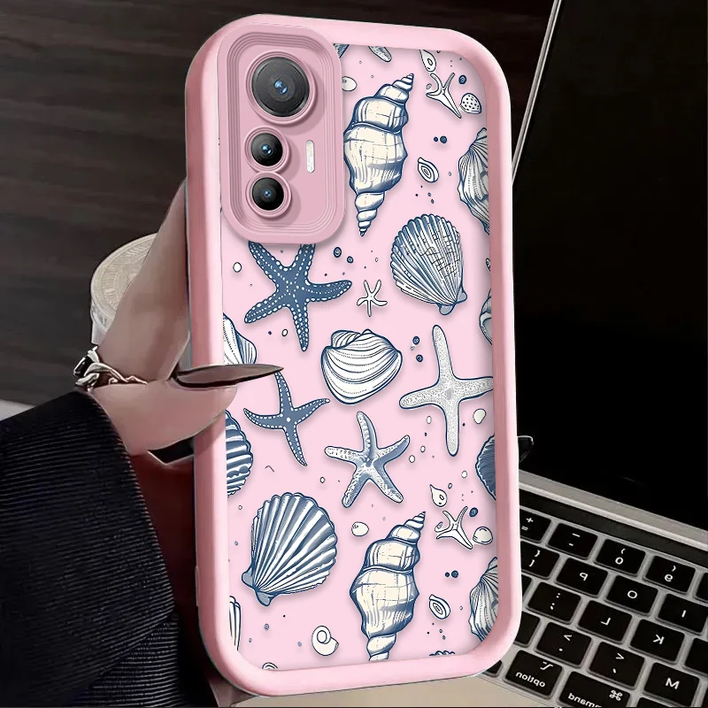 Фото Чехол для телефона Summer Marine Organism для Xiaomi Poco X6 X7 F5 F6 X5 X3 NFC F3 M6 Pro 4G Mi 13 12 11 Lite 5G 14 13T 12T 11T 14T Pro №3